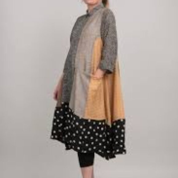 Alembika Balloon Shaped Dress Size 1 Linen Blend - Picture 1 of 9